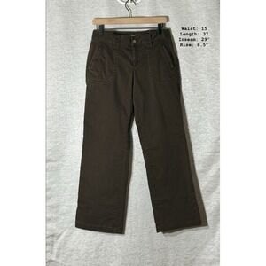 Eddie Bauer Womens Cargo‎ Utility Pocket Hiking Pants Adjustable Brown Size 6